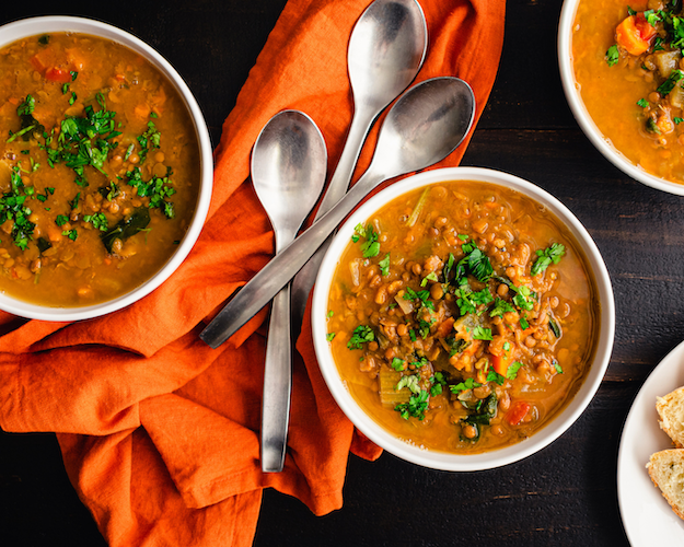 Spiced Carrot Lentil Soup
