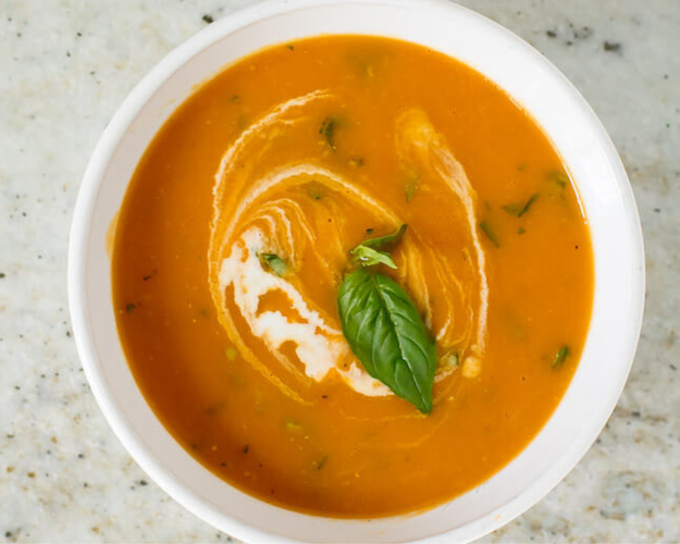 Creamy Tomato Soup with Parmesan