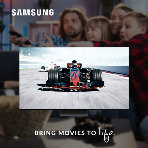 outdoor cinema with Samsung 4K Smart TV