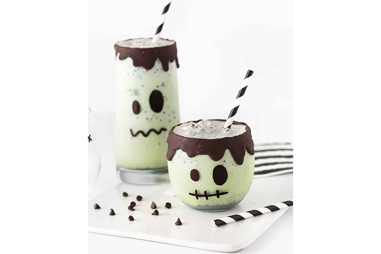 Frankenstein Halloween Milkshakes