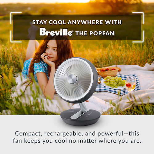  Breville’s The PopFan Foldable Rechargeable Fan