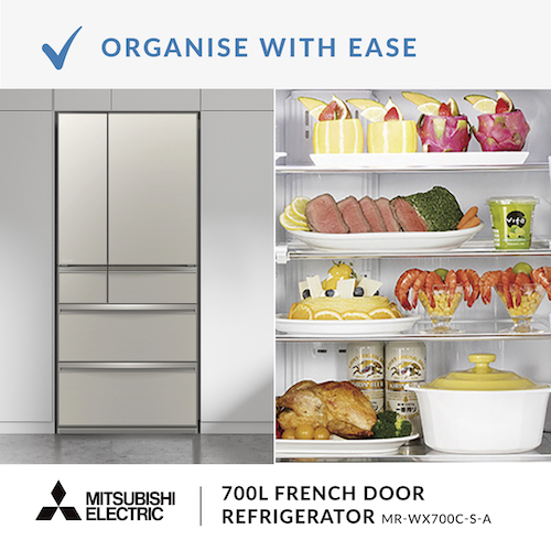 Mitsubishi 700L French Door Fridge