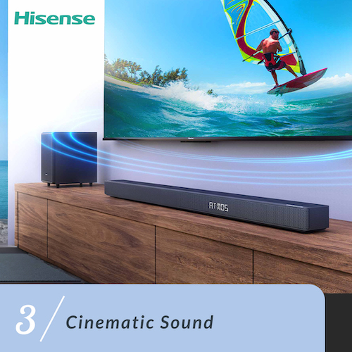 Hisense 5.1.2CH Soundbar with Wireless Subwoofer