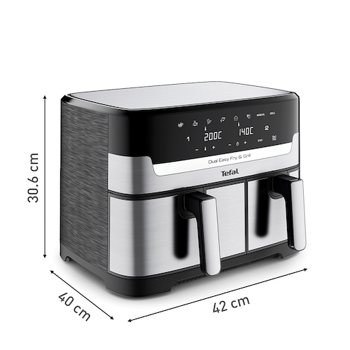 Tefal Air Fryer’s two air fryer drawers 