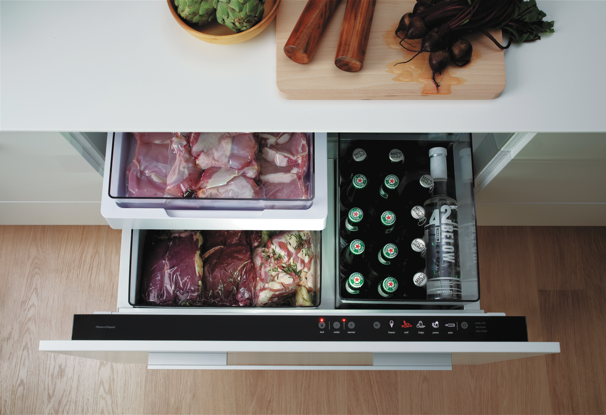 Vacuum sealing allows food organisation 