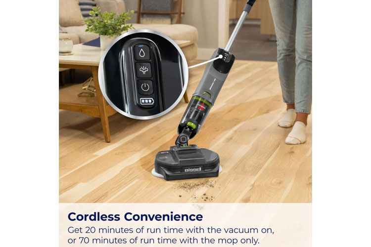 Vacuum Cleaner features a 90˚edge
