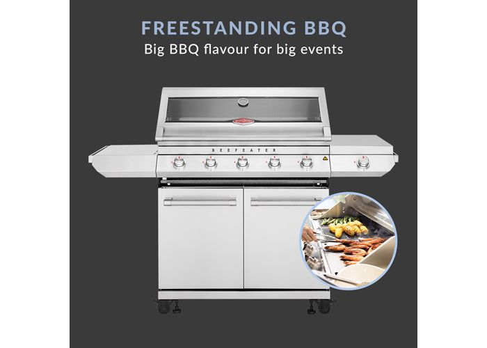 5-Burner Freestanding BBQ - Stainless Steel